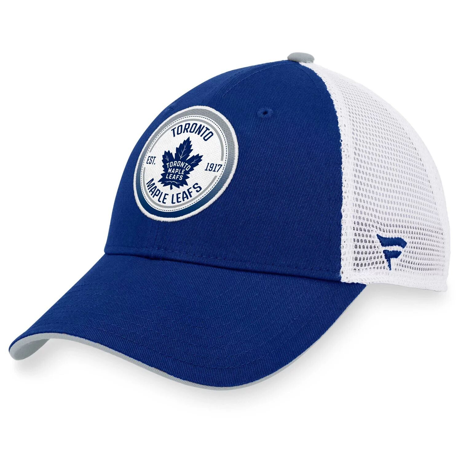 

Мужская фирменная сине-белая кепка Fanatics Toronto Maple Leafs Iconic Gradient Trucker Snapback