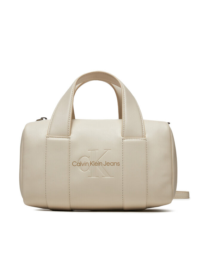 

Классическая сумка Sculpted Square Barrel Bag Mono Calvin Klein, экрю
