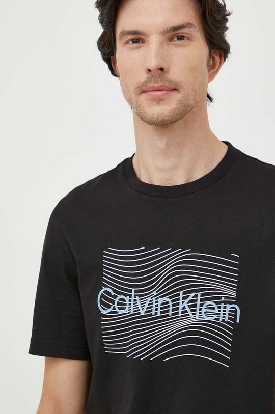 

Хлопковая футболка Calvin Klein, черный