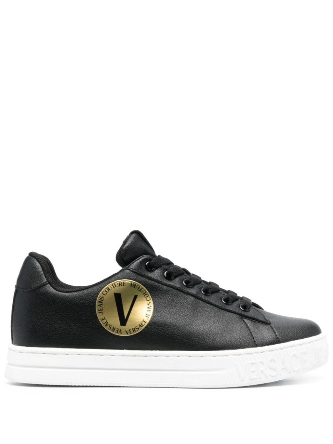 

Кроссовки Versace Jeans Couture With Logo Patch, черный/золотой