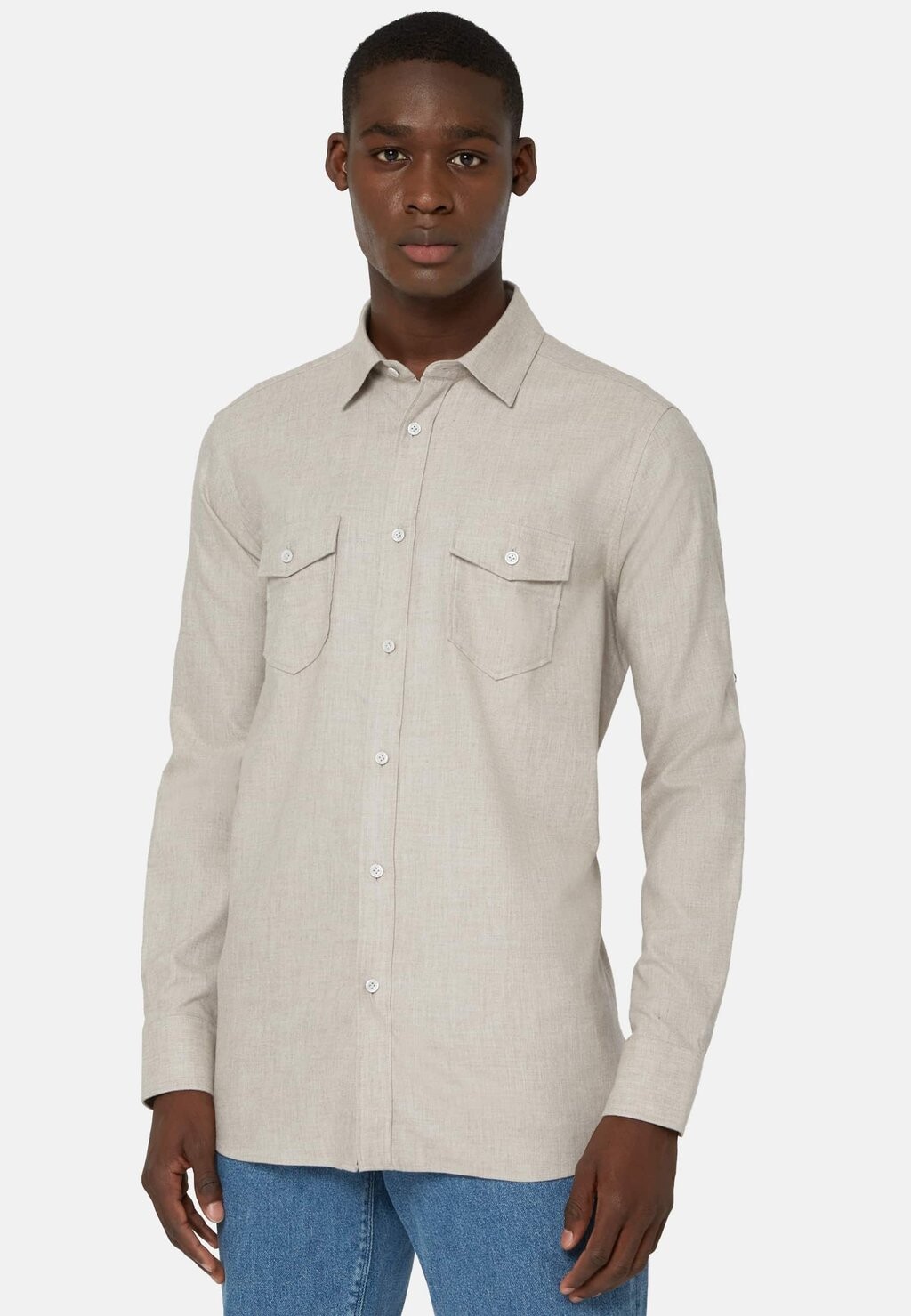 

Рубашка Regular Fit Boggi Milano, бежевый