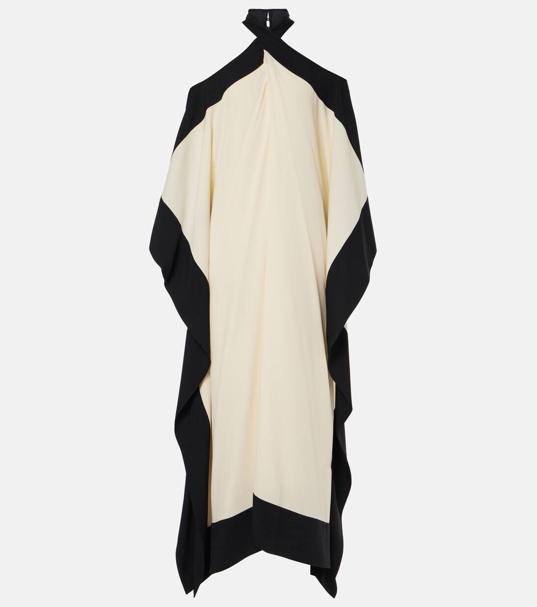 

Кафтан из крепа кади Mambo Corniche Taller Marmo, цвет black-ivory