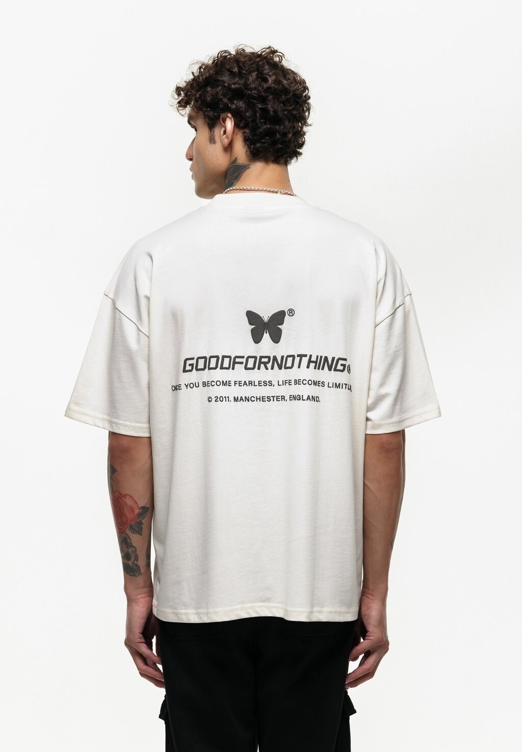 

Футболка с принтом Oversized Off White Spirit T-Shirt Good For Nothing, бежевый