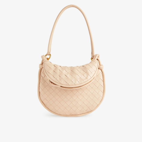 

Маленькая кожаная сумка через плечо gemelli Bottega Veneta, цвет lotus-m brass