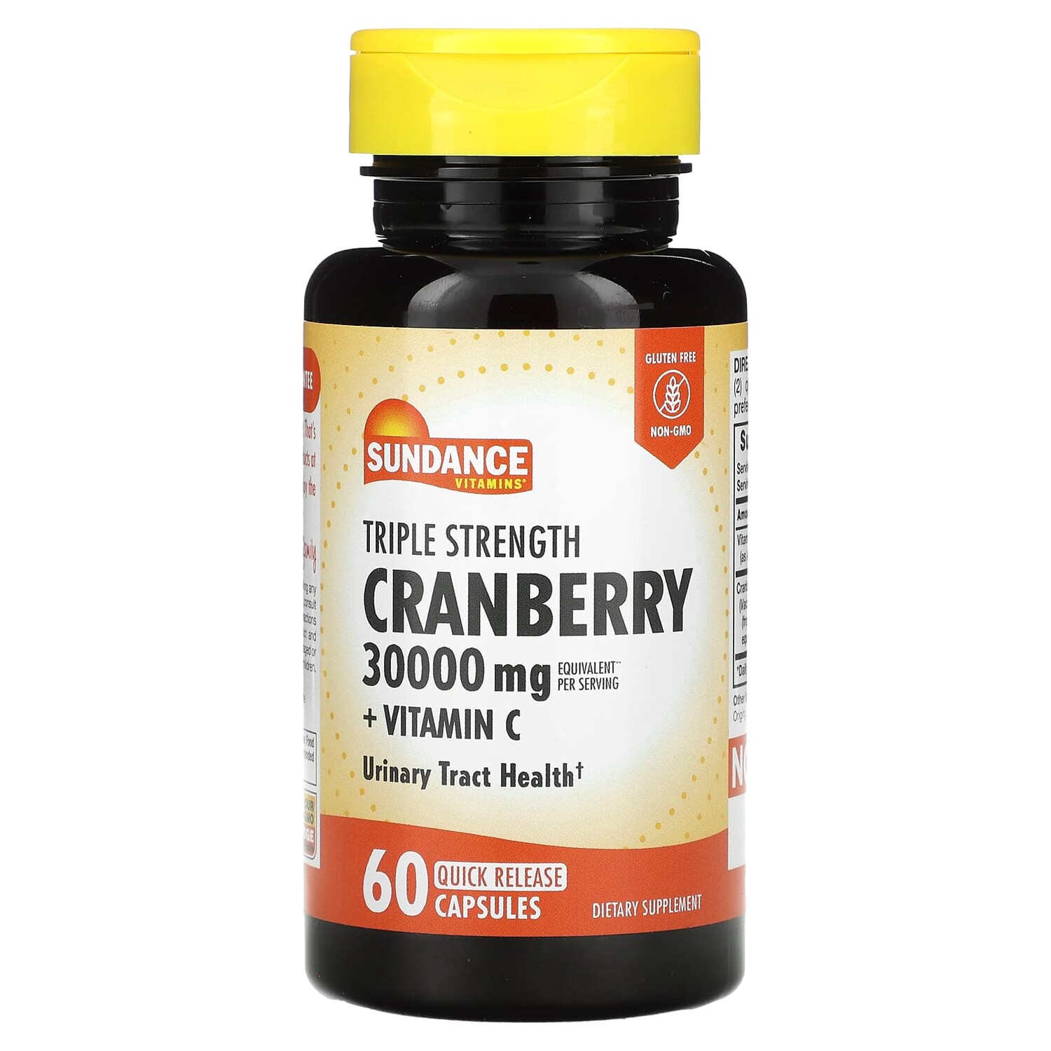 

Клюква тройной силы, 10 000 мг, 60 капсул с быстрым высвобождением, Sundance Vitamins