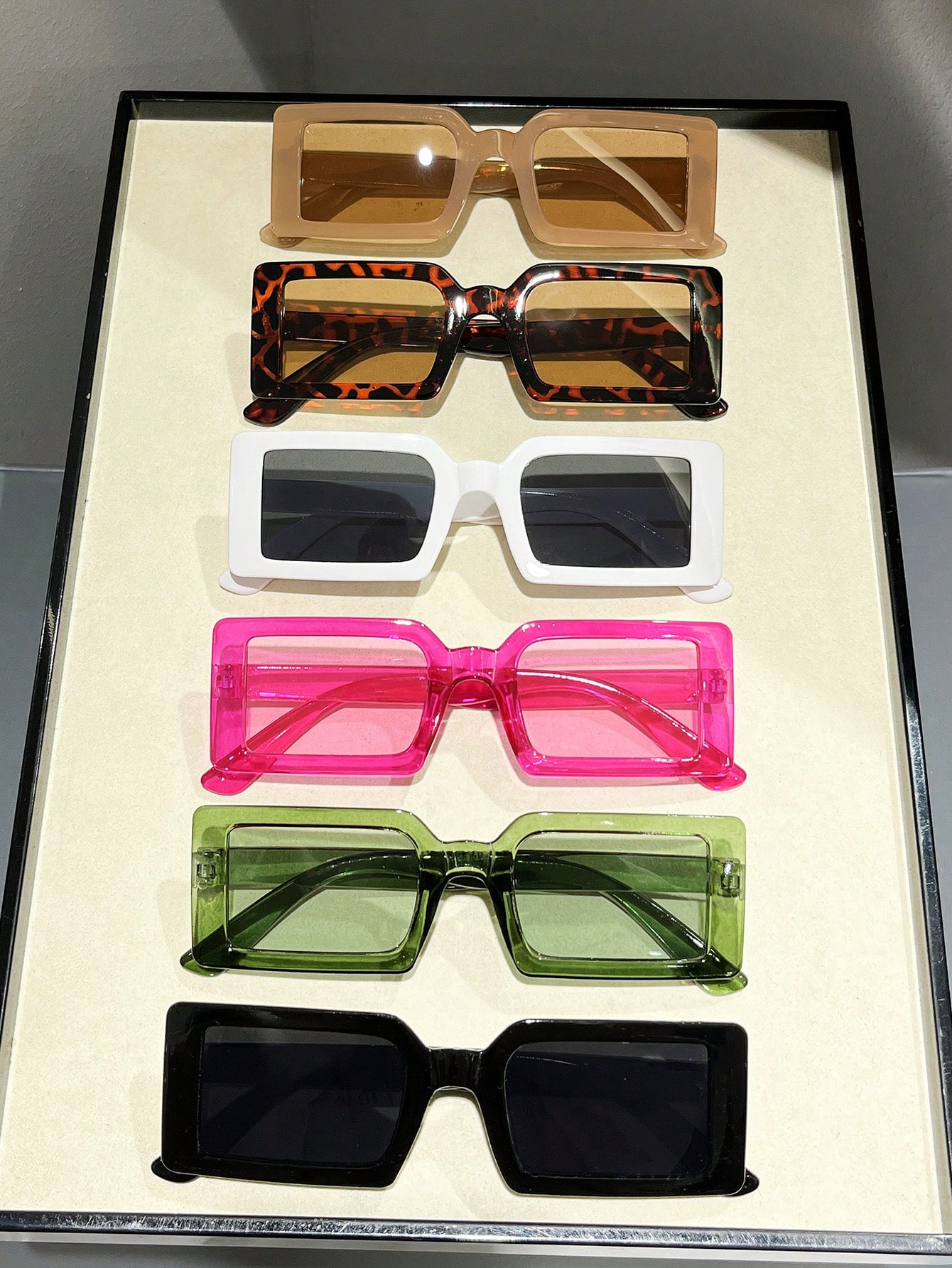 6 шт. квадратные полнокадровые пляжные солнцезащитные очки унисекс с защитой от ультрафиолета