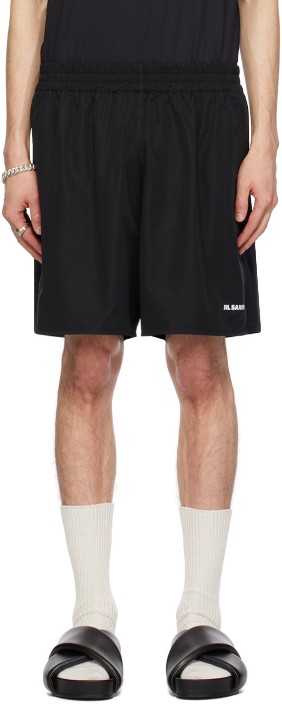

Черные многослойные шорты Jil Sander, цвет Black