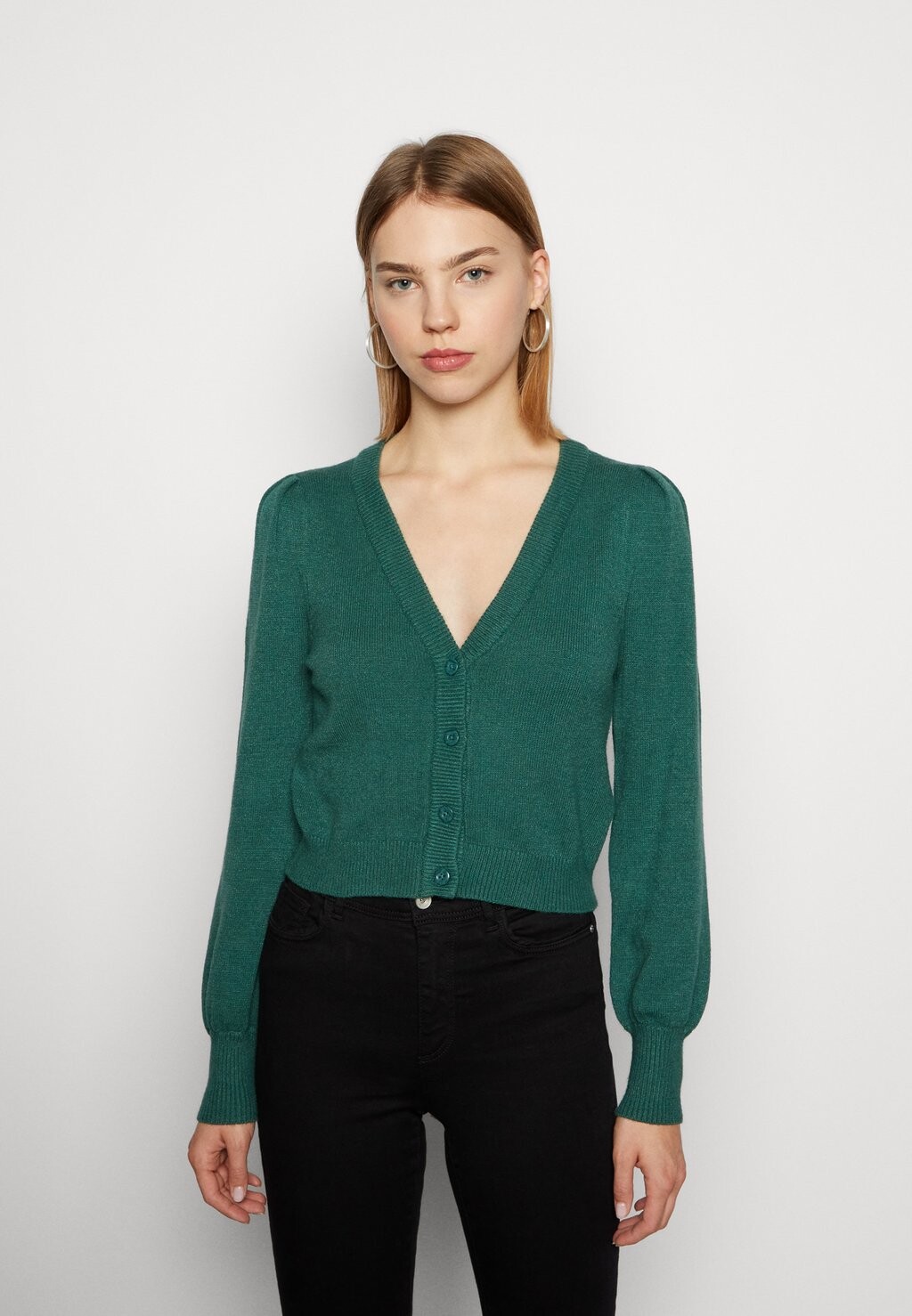 

Кардиган ONLY Onlleva Puff Cardigan, зеленый