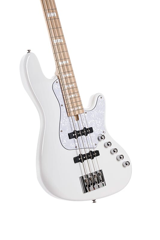 

Басс гитара Cort NJS4WHT Elrick NJS 4 Alder Body Hard Maple 3pcs Neck 4-String Electric Bass Guitar