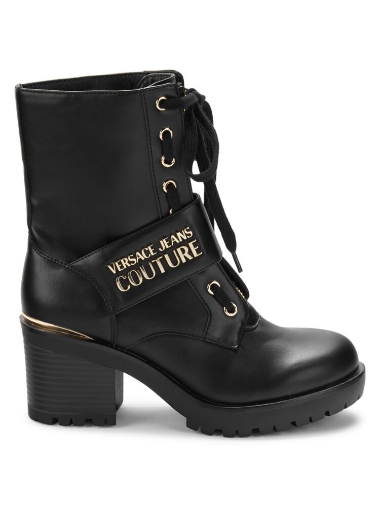 

Ботильоны из искусственной кожи с логотипом Versace, черный