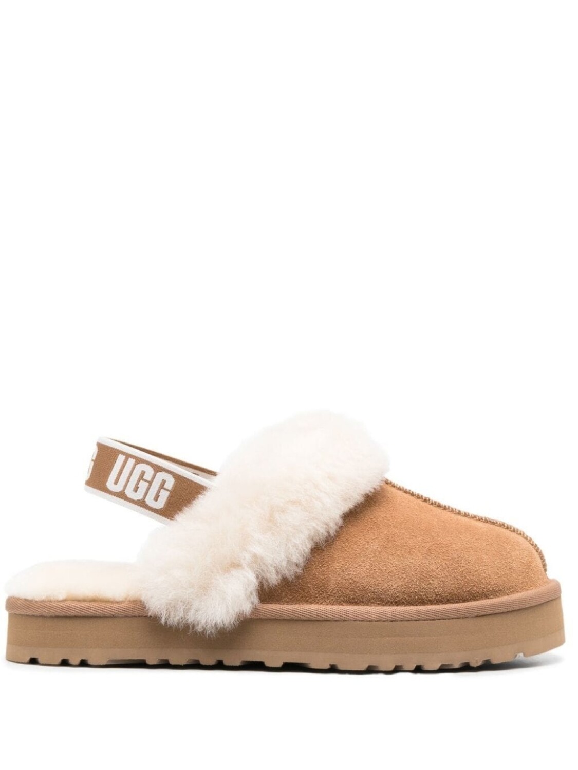 

UGG Kids массивные шлепанцы с меховой подкладкой, коричневый