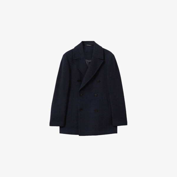 

Двубортный пиджак Bergamo из смесовой шерсти Reiss, синий