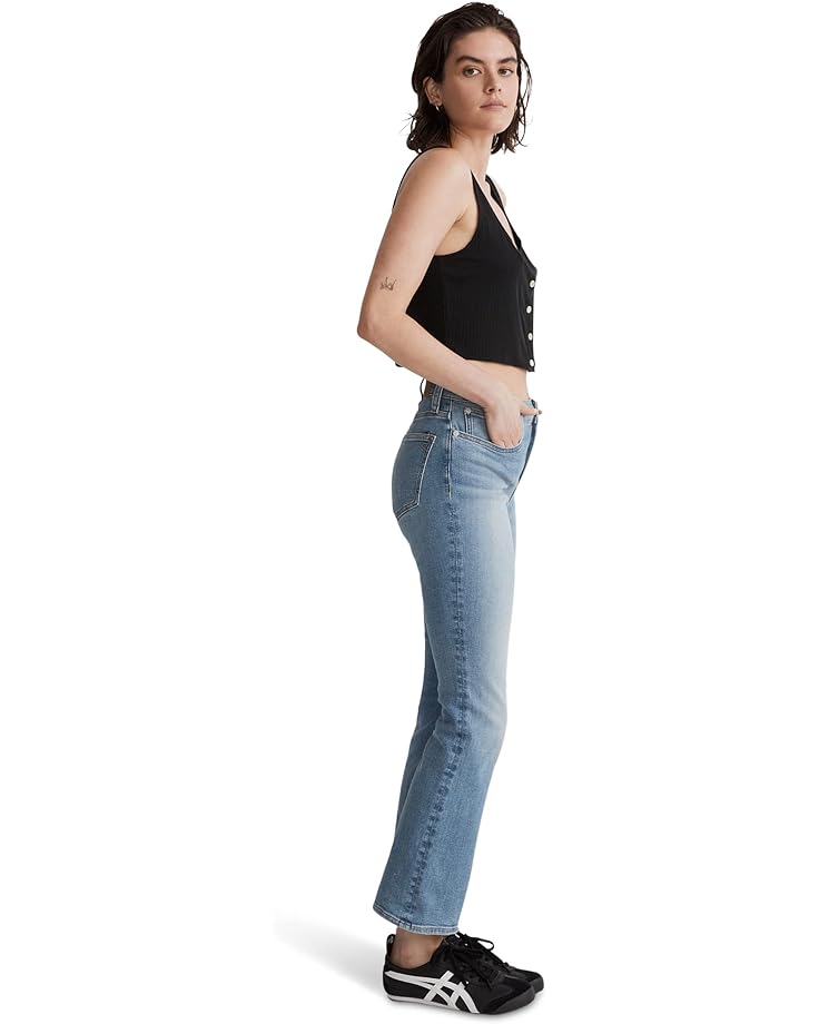 цена Джинсы Madewell Kick Out Crop Jeans in Carey Wash, цвет Carey Wash