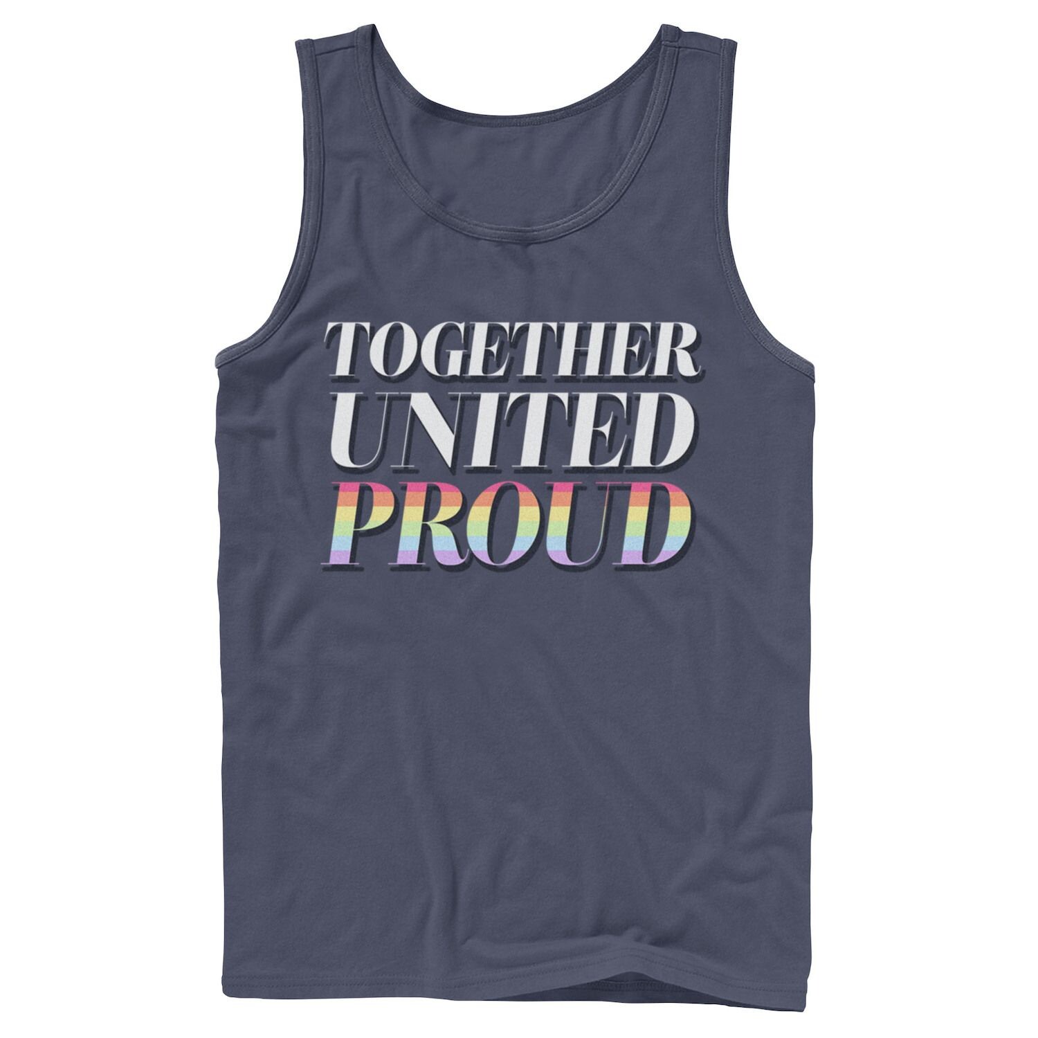 

Мужская майка United And Proud Text Rainbow Licensed Character