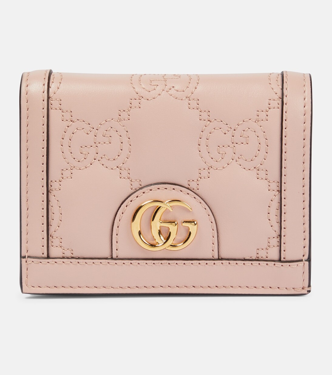 

Кошелек из кожи матлассе gg Gucci, розовый