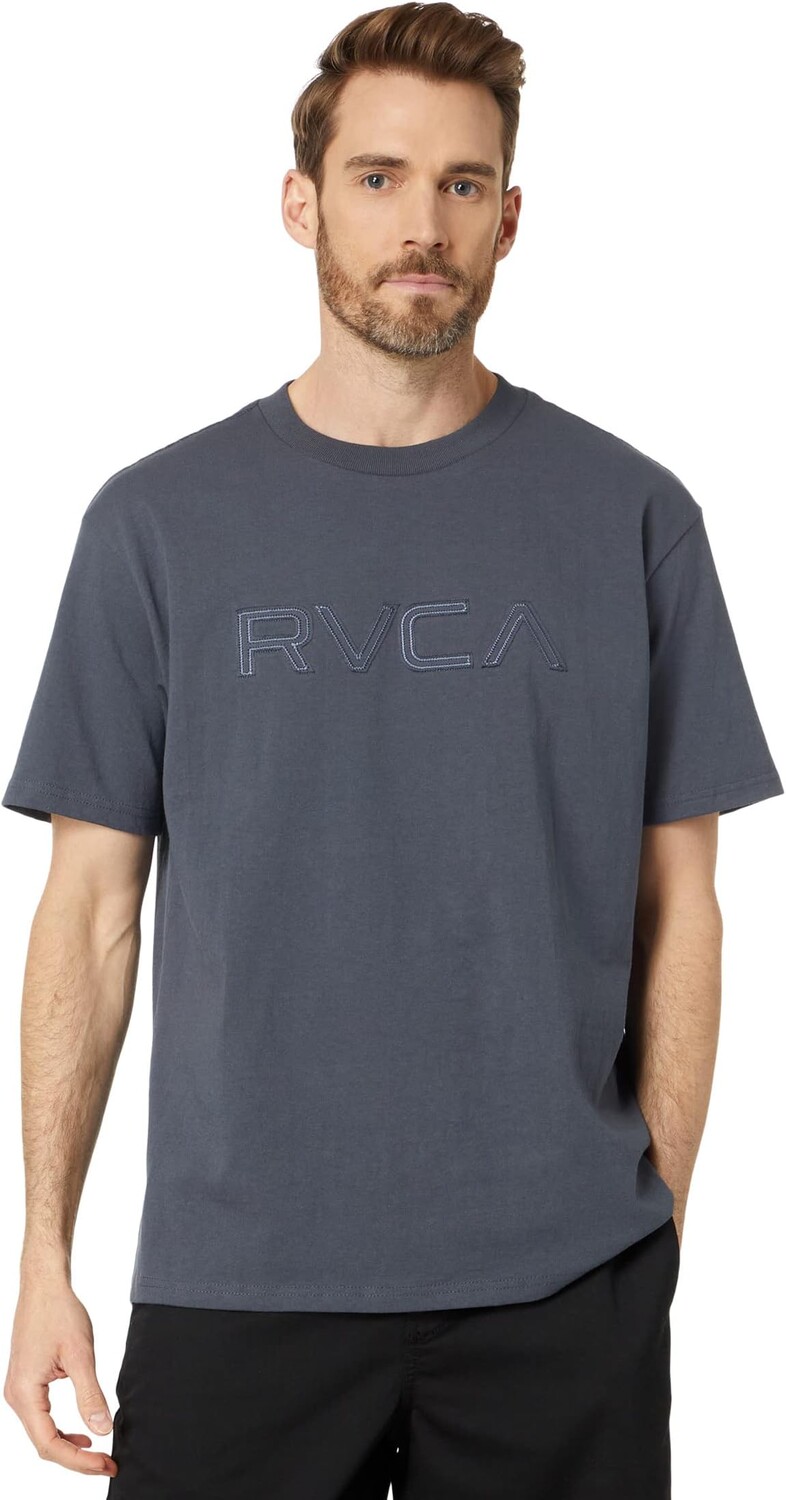 

Сшитая футболка с короткими рукавами RVCA, цвет Garage Blue