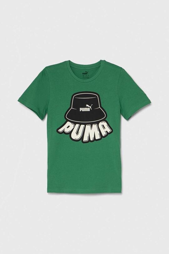

Puma Детская хлопковая футболка ESS+ MID 90s Graphic B, зеленый
