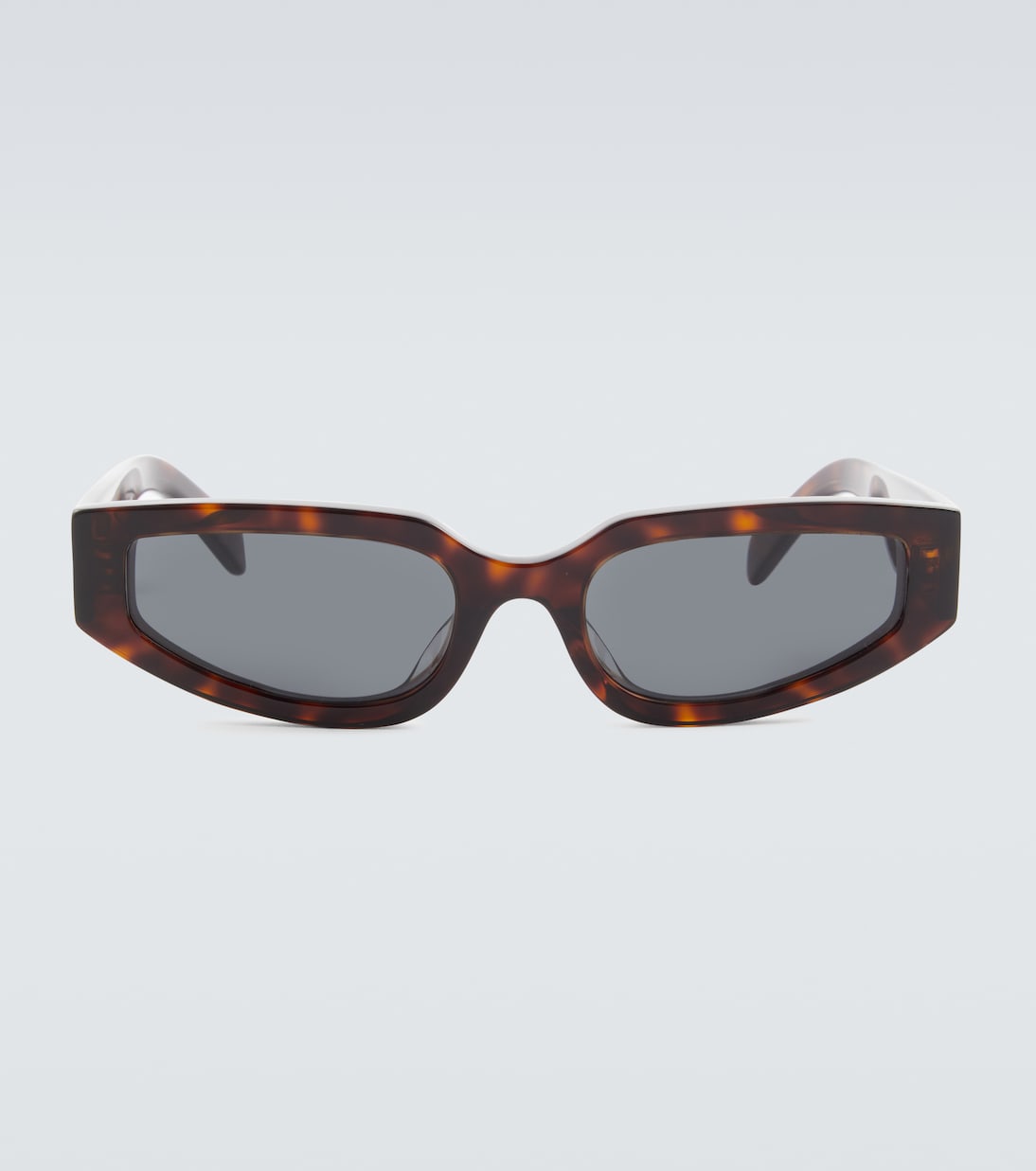 цена Солнцезащитные очки triomphe прямоугольной формы Celine Eyewear, коричневый