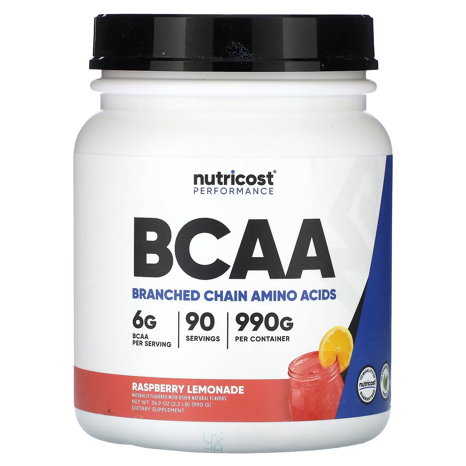 Пищевая добавка Nutricost Performance BCAA с малиновым лимонадом, 2,990 г life extension аминокислоты с разветвленной цепью 90 капсул