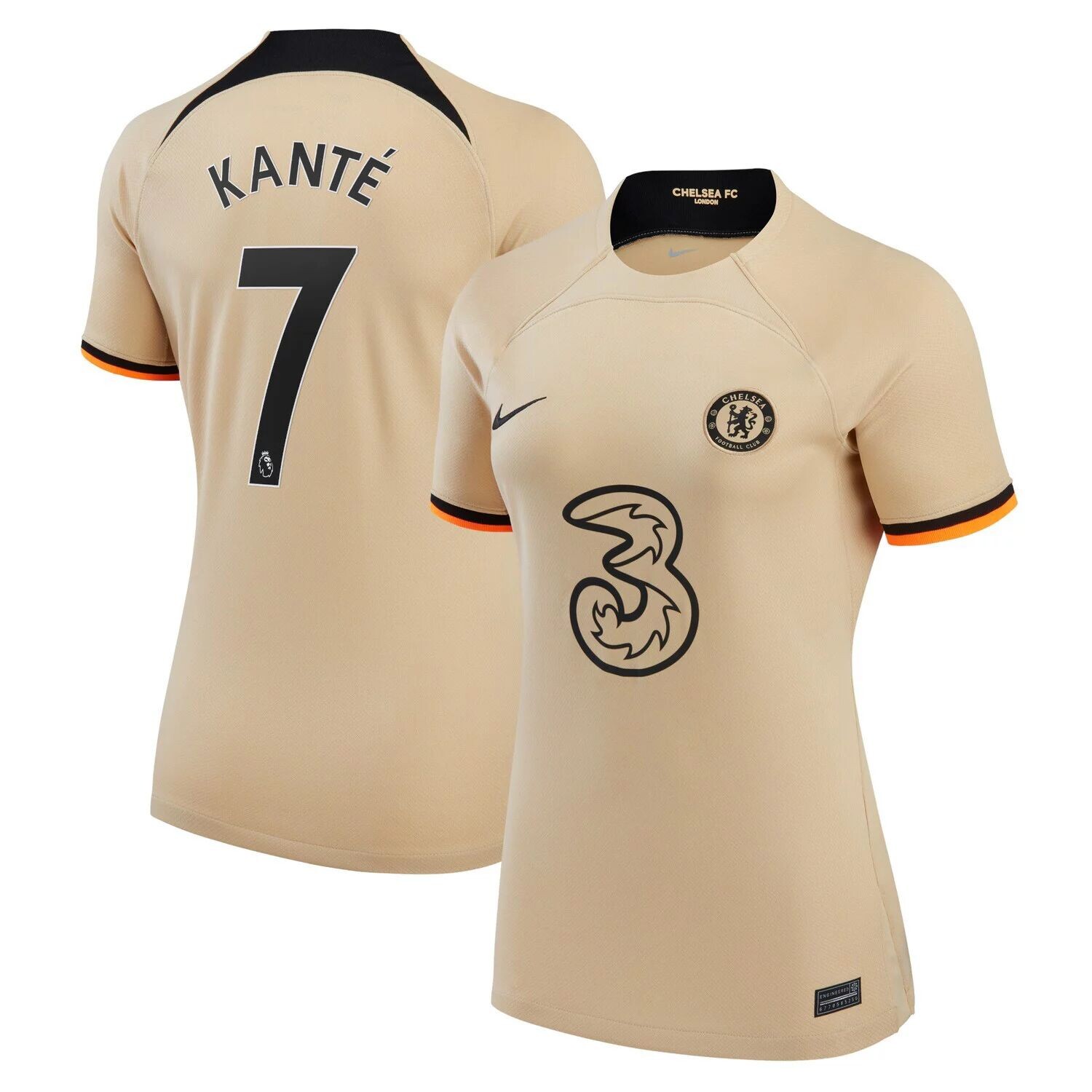 

Женская футболка Nike N'Golo Kanté Gold Chelsea 2022/23 Third Replica Player Nike