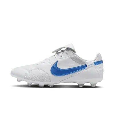 

Бутсы Nike Premier 3 FG Low-Top Soccer Cleats, цвет White/Signal Blue