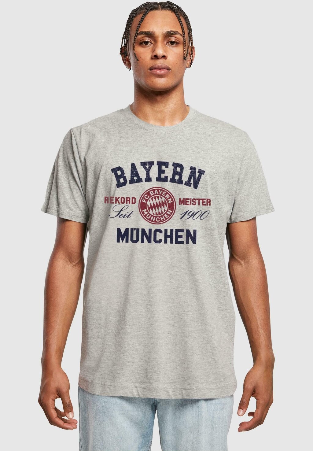 

Team Rekordmeister Round Neck FC Bayern München, цвет heather grey
