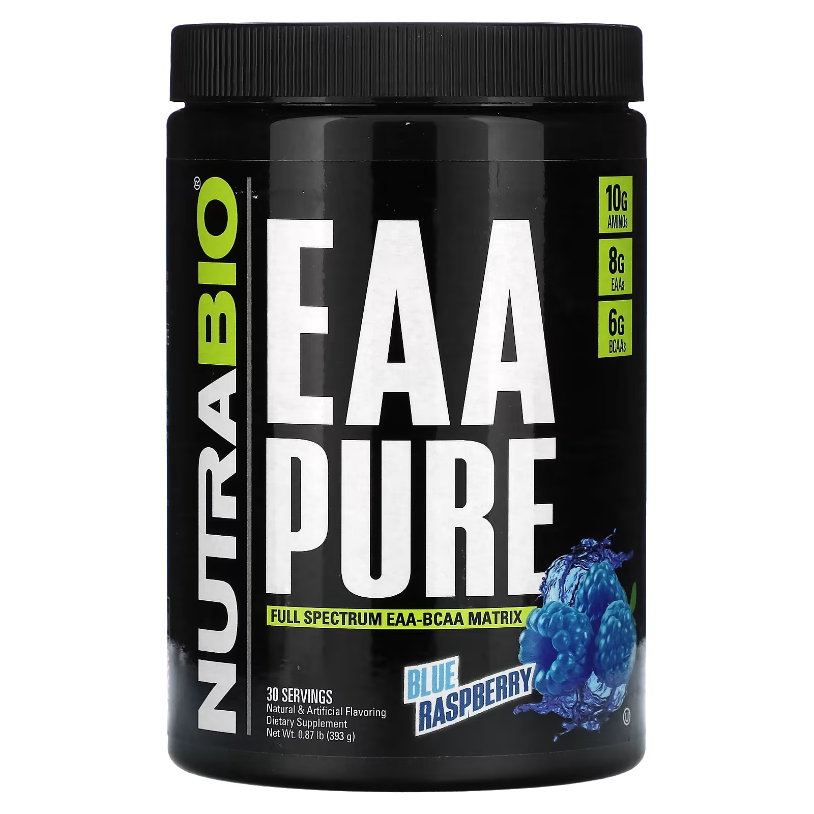Пищевая добавка Nutrabio Labs EAA Pure, голубая малина