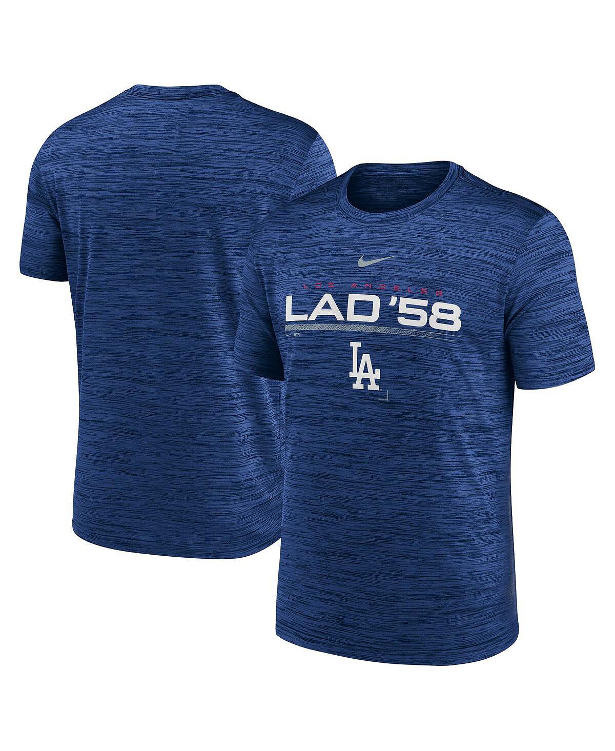 Мужская футболка Royal Los Angeles Dodgers с надписью Velocity Performance Nike