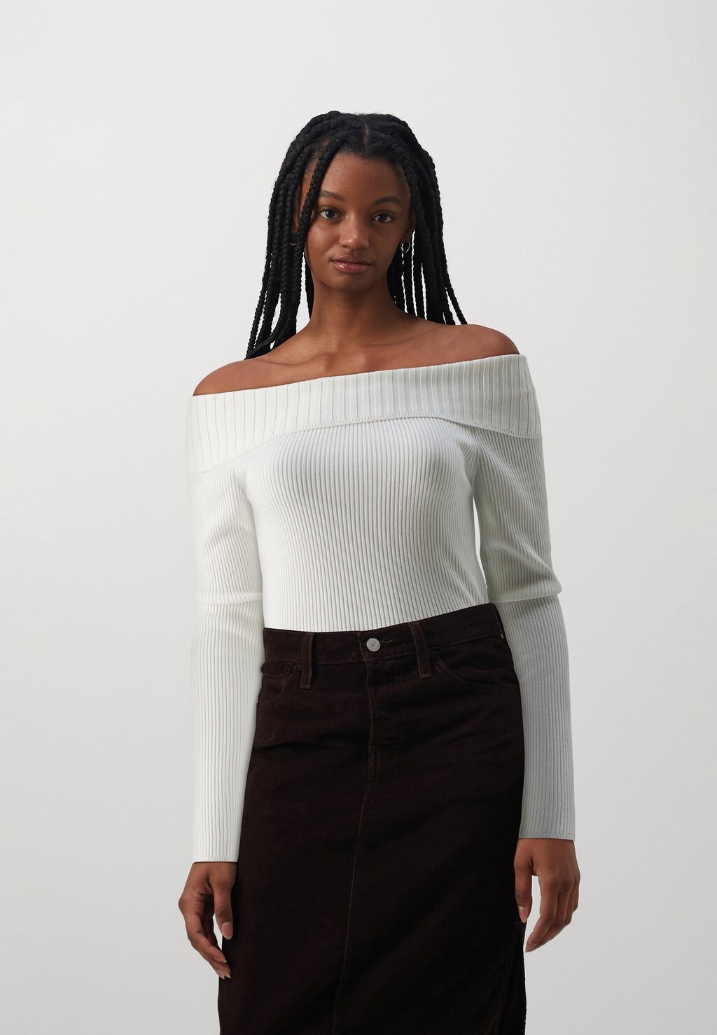 

Джемпер вязаный ONLBERTHA OFF SHOULDER ONLY, цвет cloud dancer