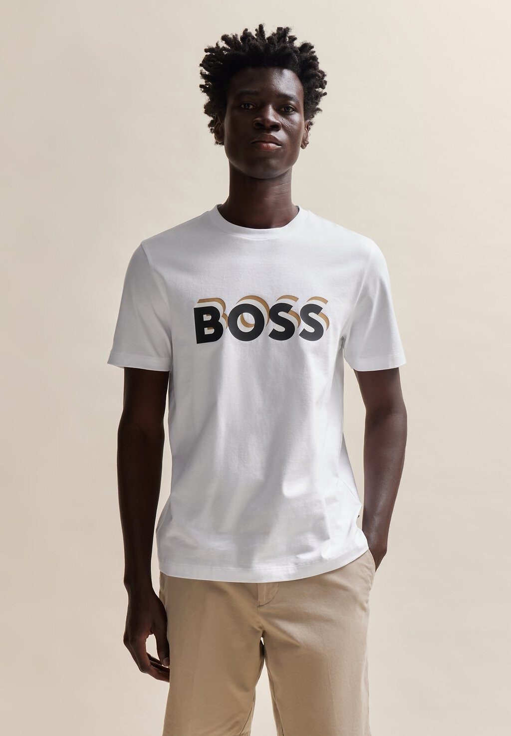 

Футболка с принтом TIBURT BOSS, цвет white