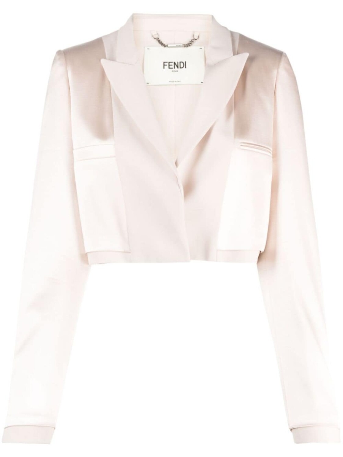 

FENDI укороченный пиджак из атласа, нейтральный цвет
