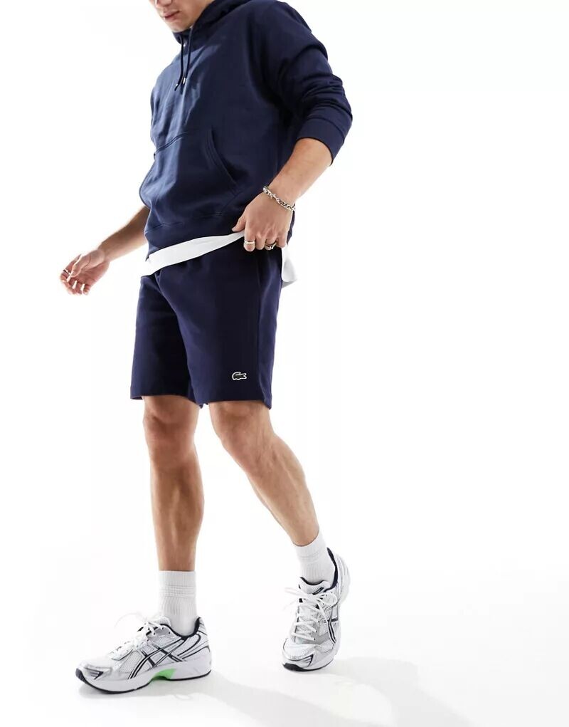 

Lacoste темно-синие шорты из джерси с логотипом
