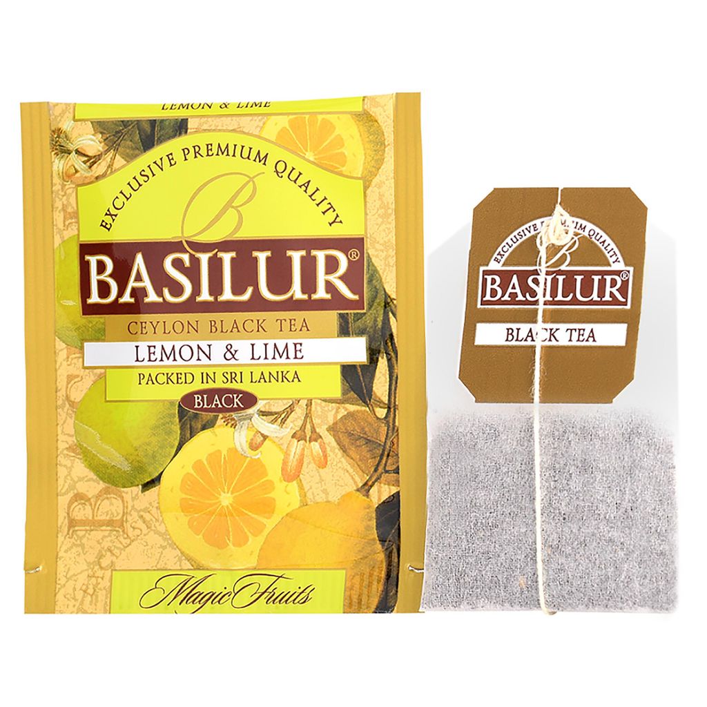 <b>BASILUR</b> Lemon Lime - <b>Чай</b> черный с Цейлона с натуральным ароматом лимона и л...