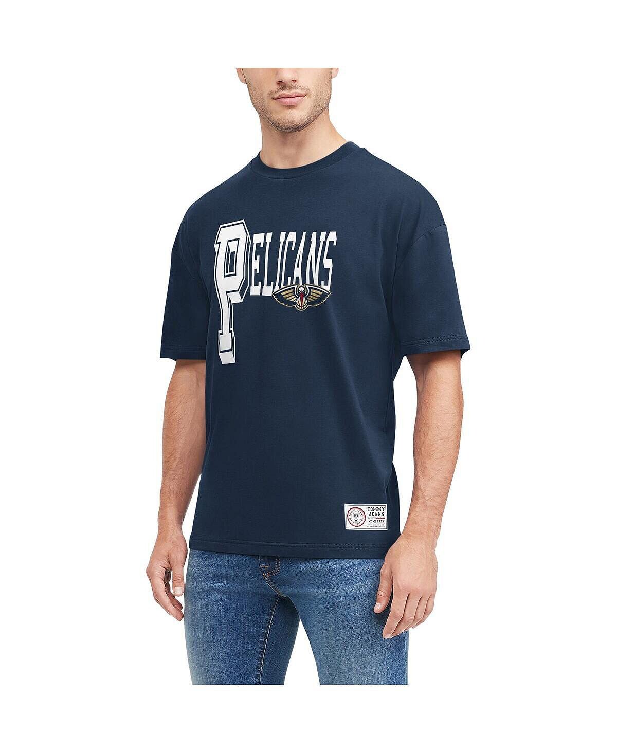 

Мужская темно-синяя футболка New Orleans Pelicans Mel Varsity Tommy Jeans, Синий