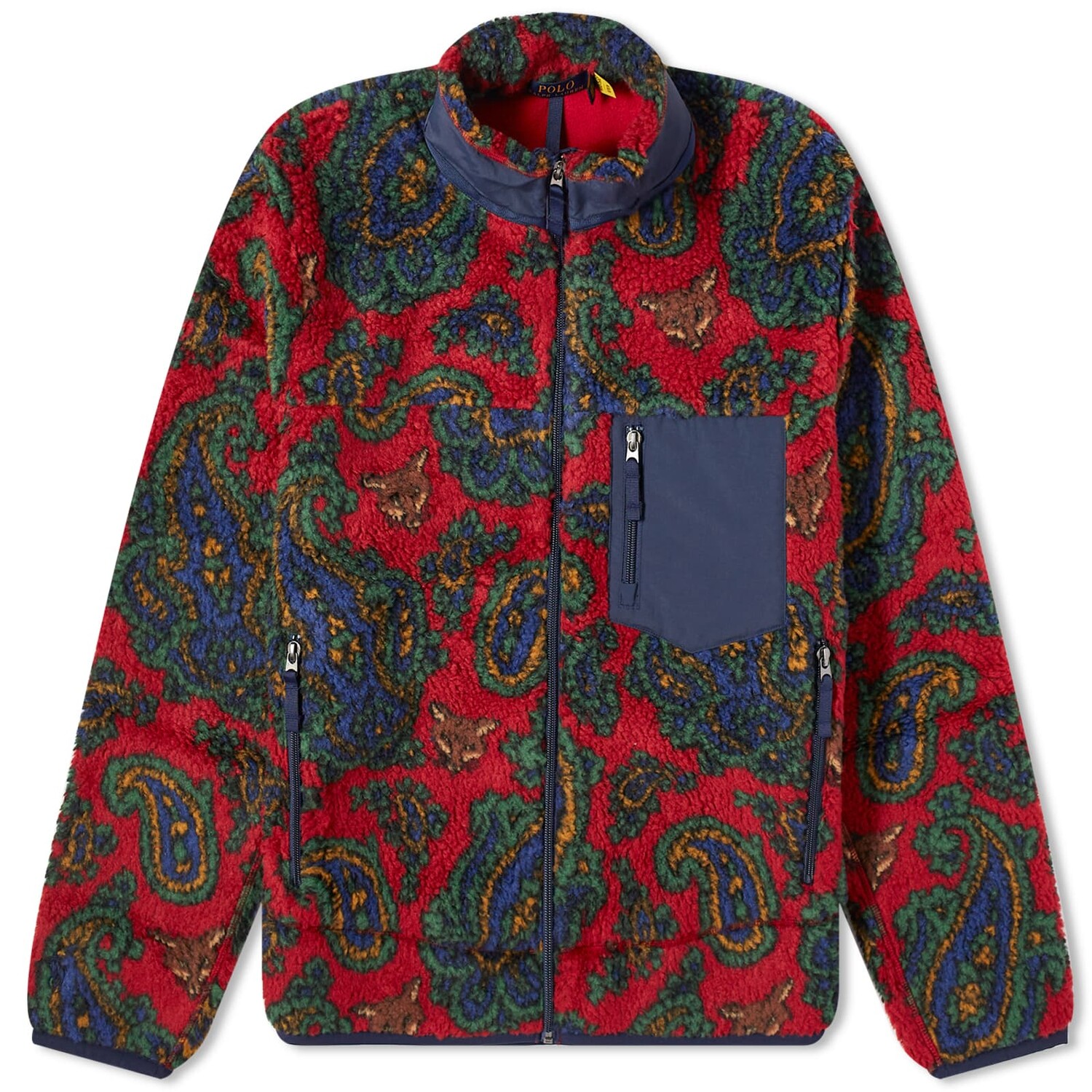 

Куртка Polo Ralph Lauren Hi-Pile Fleece, цвет Holiday Red Belvedere Convo