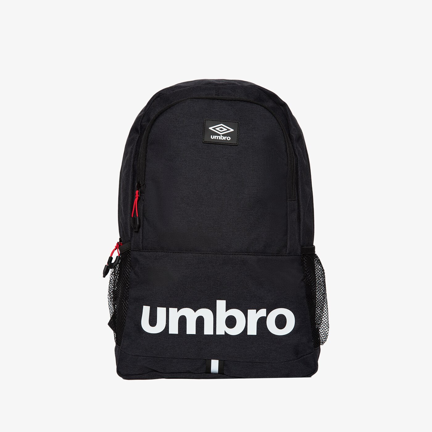 Рюкзак Umbro Litton, черный водонепроницаемый и износостойкий рюкзак из ткани оксфорд с двумя боковыми сетчатыми карманами