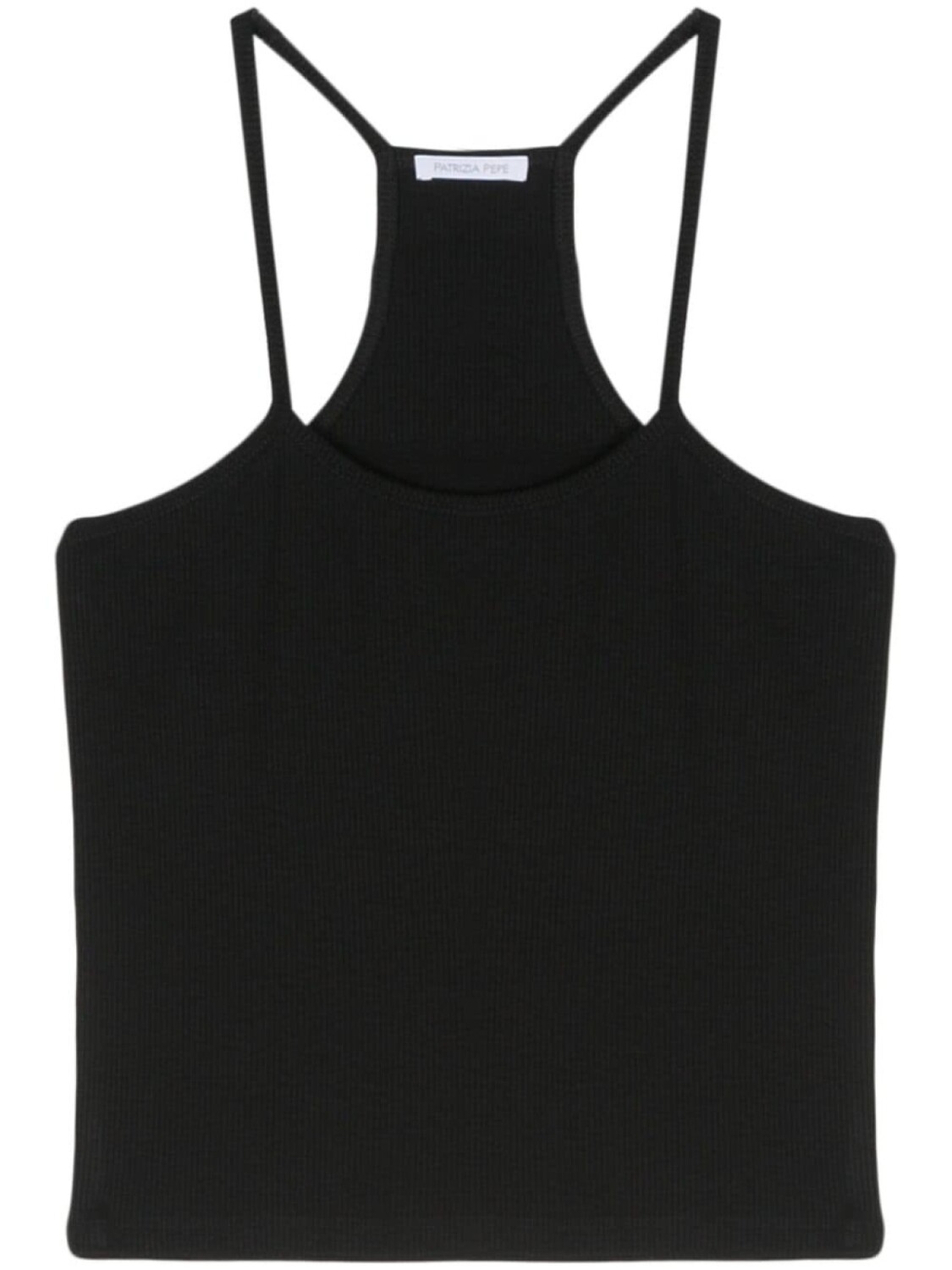 

Майка в рубчик Racerback Patrizia Pepe, черный
