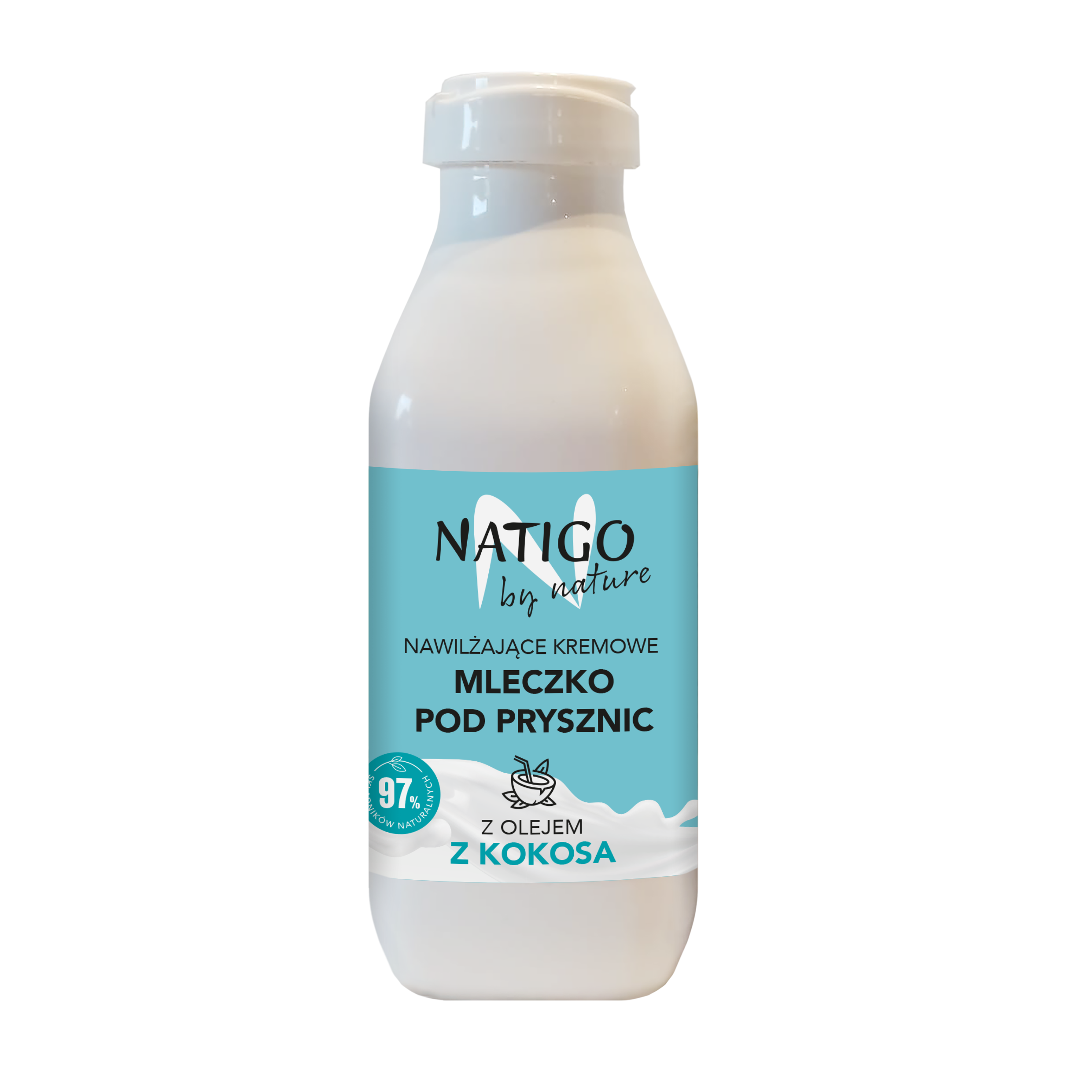 Увлажняющее сливочное молочко для душа с кокосовым маслом Natigo By Nature, 400 мл масло сливочное асеньевская ферма деревенское 82 5% 180 г