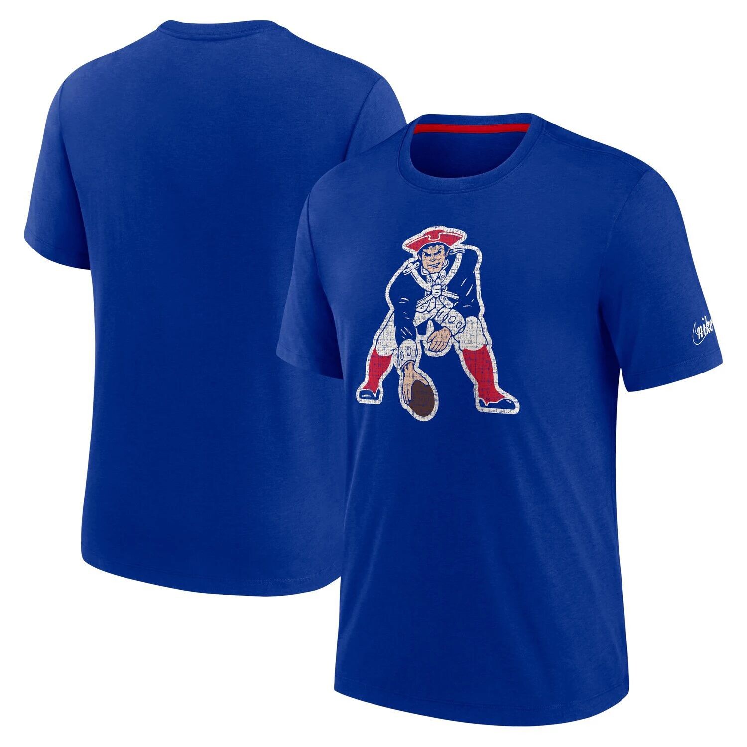 

Мужская футболка Tri-Blend с логотипом Royal New England Patriots Rewind Playback Nike
