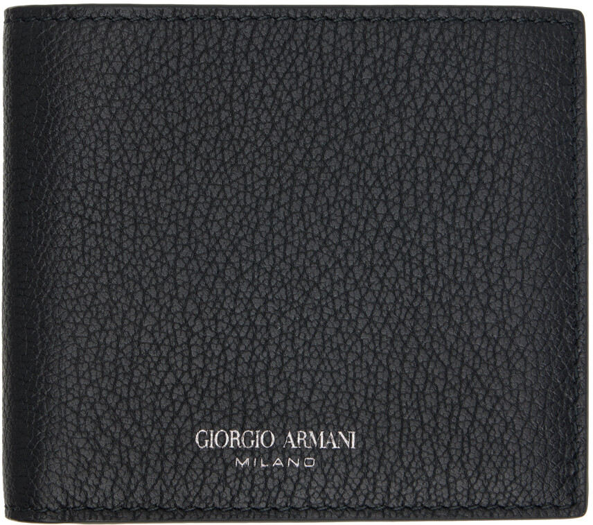 

Черный кошелек с печатью Giorgio Armani