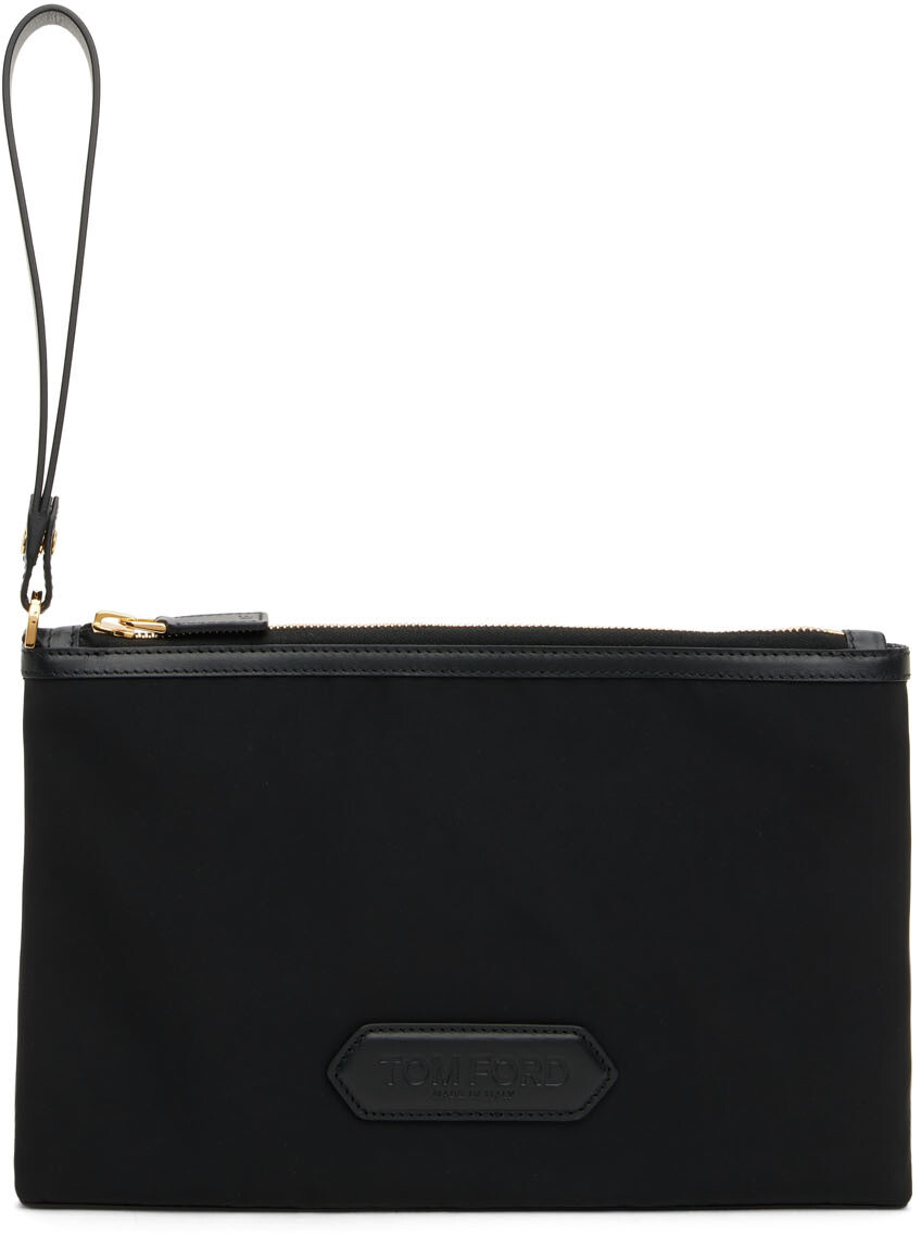 

Черный клатч с логотипом TOM FORD
