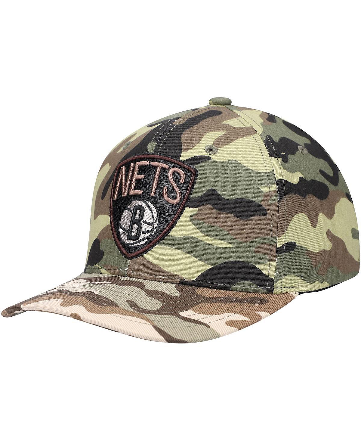 цена Мужская камуфляжная кепка Brooklyn Nets Woodland Desert Snapback Mitchell & Ness