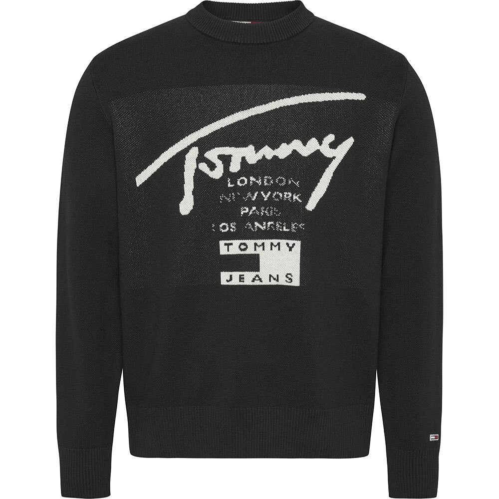 

Свитер Tommy Jeans Relaxed Tommy Spray, черный