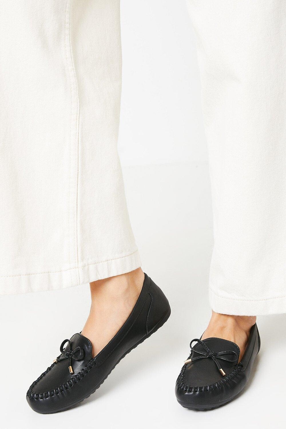 

Хорошо для подошвы: мокасины Nancy Comfort с бантом Dorothy Perkins, черный