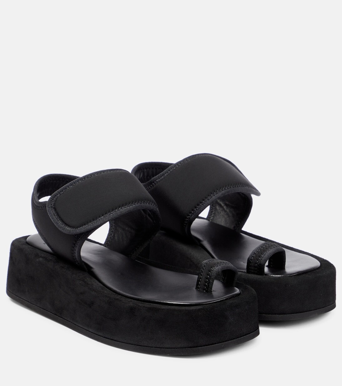 

Босоножки на платформе из неопрена и замши Wardrobe.NYC, черный