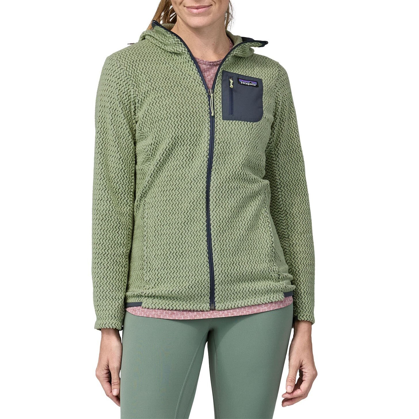 

Толстовка Patagonia R1 Air Full Zip, зеленый