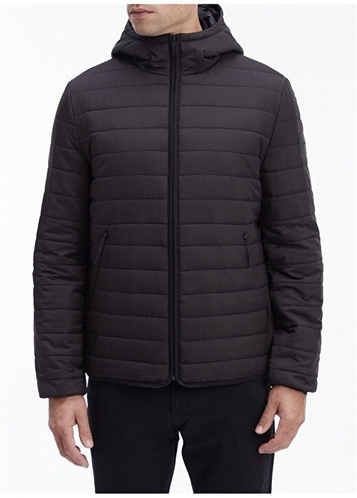 

Черное мужское пальто Calvin Klein, Черный