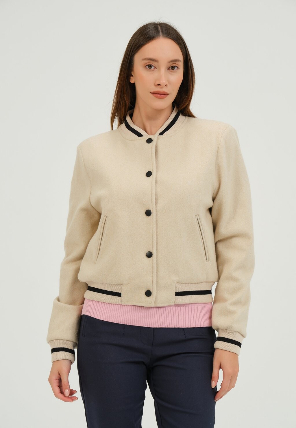 

Бомбер Basics and More, цвет beige