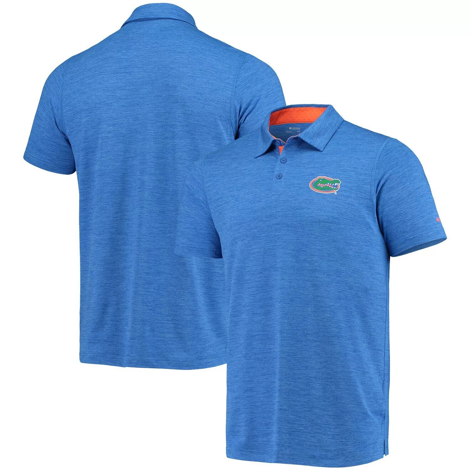 

Мужская рубашка-поло омни-оттенка Columbia Royal Florida Gators Tech Trail Space Dye