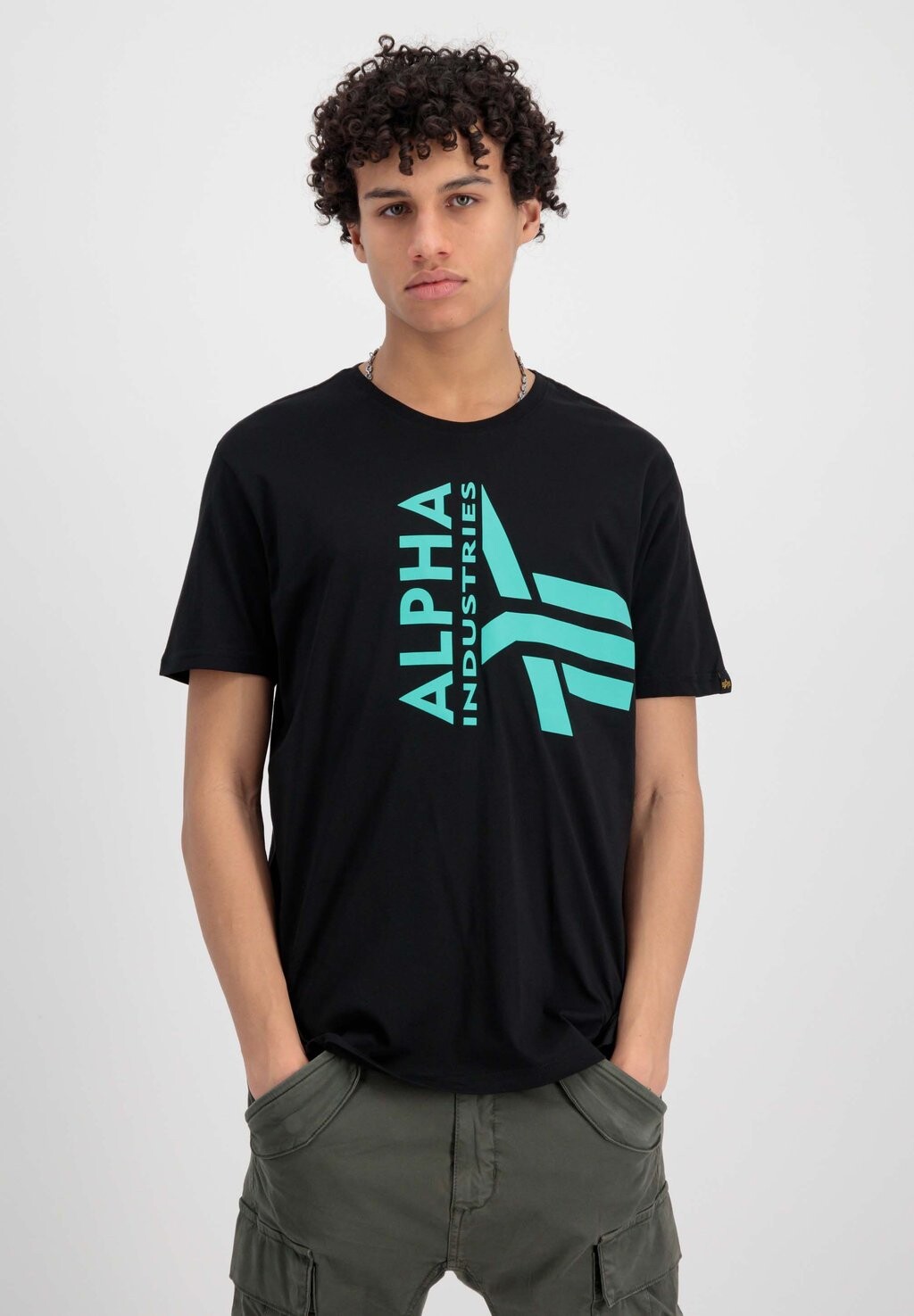 

Футболка с принтом Alpha Industries, черный